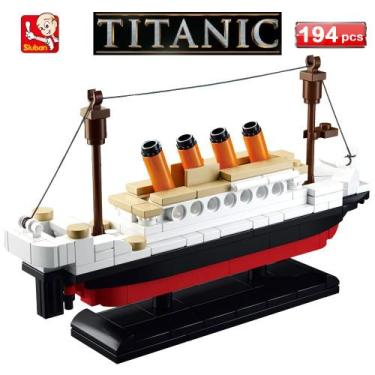 Imagem de Blocos De Montar Navio Titanic 194 Peças - Sluban