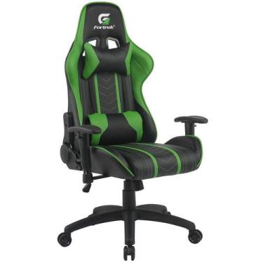 Imagem de Cadeira Gamer Giratória Com Elevação A Gás Black Hawk H01 Preto Verde