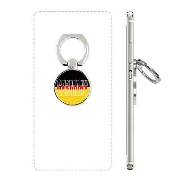 Imagem de Suporte de anel de telefone com nome da bandeira da Alemanha com laço ajustável