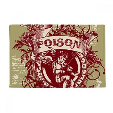 Imagem de DIYthinker Perigo infantil Religon Music Pattern Tapete antiderrapante para porta de banheiro