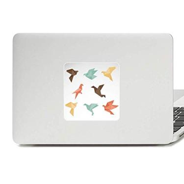 Imagem de Adesivo colorido pássaro abstrato padrão origami vinil paster laptop decoração PC