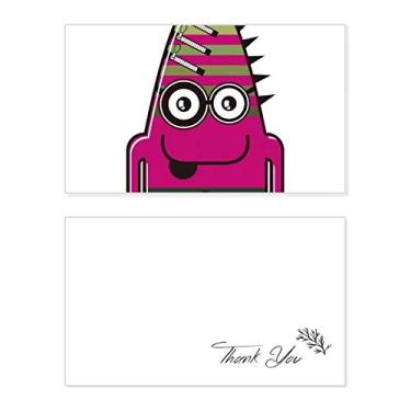 Imagem de Cartão de agradecimento do monstro alienígena rosa do universo aniversário aniversário saudação casamento agradecimento
