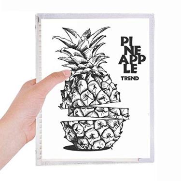 Imagem de Caderno de desenho de abacaxi Trend Fruit Line com folhas soltas e diário recarregável