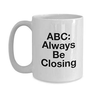 Imagem de Caneca Always Be Closing – Copo de café ABC – Presente para vendedores vendedores empreendedores – Ideias de presente – de cerâmica barata