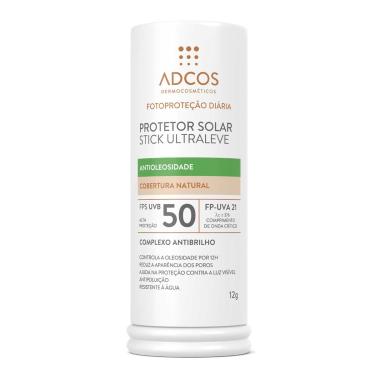 Imagem de Protetor Solar Facial Adcos Stick Ultraleve Beige FPS50 com 12g 12g