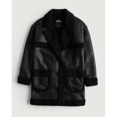 Imagem de Casaco Feminino Vegano Hollister Sintético 