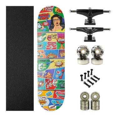 Imagem de Skate Your Face Montado Comics Peças Skatista Olímpiadas-Masculino