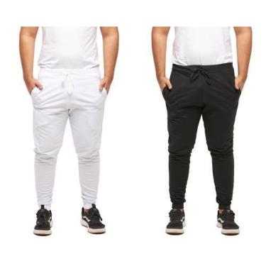 Imagem de Kit 02 Calças Moletom Masculina Jogger Slim Fit Sport-Masculino