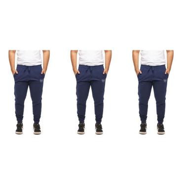 Imagem de Kit 03 Calças de Moletom Masculina Slim Jogger Sport Wooks-Masculino