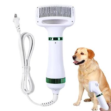 Imagem de Secador de cabelo para cães de grande porte | Grooming Suprimentos de banho com escova | Secador de cabelo, aparador a vácuo 3 configurações de calor, casa e viagem, cães pequenos/médios Buniq