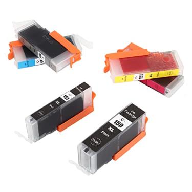Imagem de Conjunto de cartuchos de tinta para impressora série cartucho de tinta de saída combo em preto, ciano, magenta e amarelo (BK BK C M Y GY 6 cores)