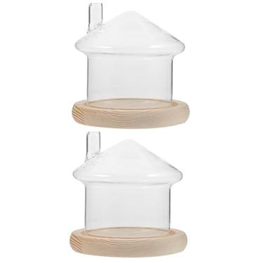 Imagem de NOLITOY 2 Pçs Bolo De Vidro Para Pequenas Plantas Transparentes Decoração Clara Com Cas...