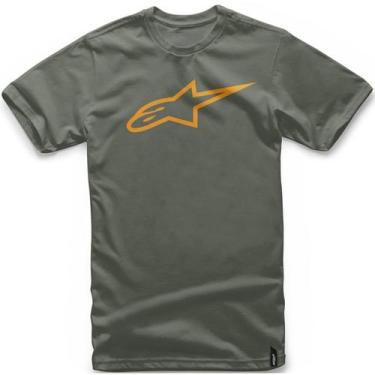 Imagem de Camiseta Alpinestars Ageless Classic Verde Militar/Laranja