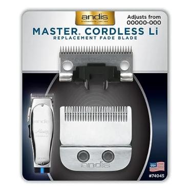 Imagem de Andis Lâmina de reposição Master Cordless Li Fade Blade, aço carbono tamanho 00000-000, 1 unidade, prata