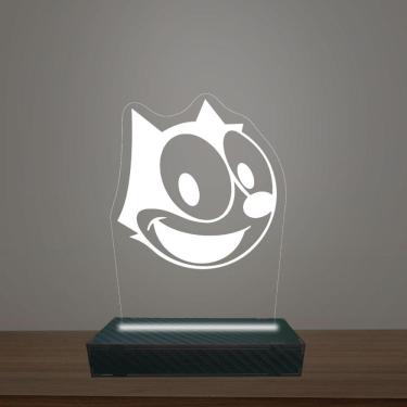 Imagem de Luminária Led 3d Gato Felix Abajur Luxo