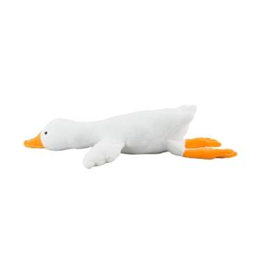 Imagem de Fofy Toys Pato Branco Deitado 50Cms - Brinquedo de Pelúcia em Forma de Pato - Certificado pelo INMETRO - Para Todas as Idades