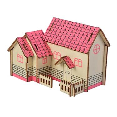 Imagem de Toyvian 1 Unidade Brinquedo De Quebra-cabeça De Edifícios Brinquedo De Quebra-cabeça De Casa Quebra-cabeça Da Casa Quebra-cabeças Brinquedos Modelos De Madeira Bambu Suíte 3d