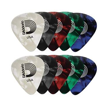 Imagem de Palheta Para Instrumentos Celuloide Camuflada Pesada (Pacote Com 10) D'Addario 1CCF6-10