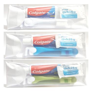 Imagem de Kit C/45 Colgate - Escova, Creme Dental Mini E Fio 40 Cm Kit Viagem Colgate