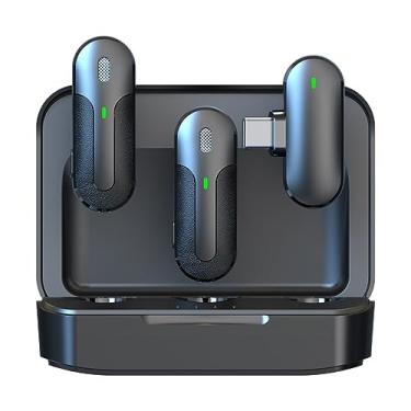 Imagem de Microfone Sem Fio M8-2C Lapela 2.4Ghz Dispositivos Usb-C Design Compacto Plug and Play Ideal para Transmissão ao Vivo Entrevistas Vlog Som Hd MPOWER