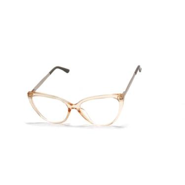 Imagem de Óculos Armação Feminino Gatinho Com Lentes Sem Grau Jc-2115 (Dourado)