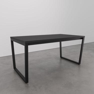 Imagem de Mesa de Jantar 160x90cm Estilo Industrial Concept CabeCasa MadeiraMadeira Preto Trama/Preto