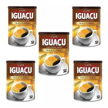 Imagem de Café Iguaçu Solúvel Em Pó Lata 200g Kit C/5 Unidades