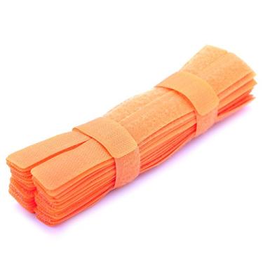 Imagem de Pasow 50 peças de abraçadeiras de cabo reutilizáveis para organização de fios 17,8 cm (laranja)