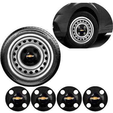 Imagem de Kit 4 Calotinhas Centrais Roda Ferro Aro 13 14 15 Montana Onix Prisma Celta Corsa Wind Classic
