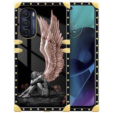 Imagem de DAIZAG Compatível com Moto G Stylus 2022, Angel Wings Girl Retro Luxo Elegante Dourado Decoração Macia Anti-Riscos Capa Protetora para Motorola Moto G Stylus 2022 5G
