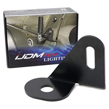 Imagem de iJDMTOY Suporte frontal para suporte de antena CB lateral com capuz compatível com Jeep Wrangler JL JK TJ e Jeep Gladiator JT