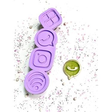 Imagem de Confeitaria dos Moldes, R321 Molde de silicone rede social resina decoração