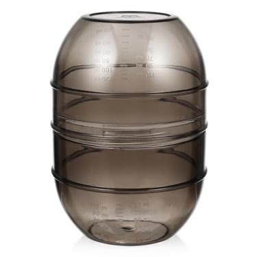 Imagem de Tigela de tintura de cabelo tigela de tingimento de cabelo com escala de medição misturador de cor de cabelo tigela de tonalidade de salão de mistura para coloração de cabelo barbeiro de salão de cabeleireiro, cinza