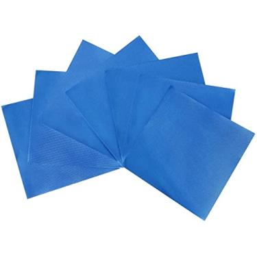 Imagem de Webake Papel de embrulho de doces de alumínio quadrado de 15,2 cm x 15,2 cm para embalagem de chocolate, doce e brownies - 100 peças azul