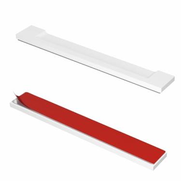 Imagem de Pacote com 2 alças autoadesivas para porta de bolso deslizante, autoadesivas, sem necessidade de parafusos, 5 7/8"L x 3/4" W x 1/4"T, White
