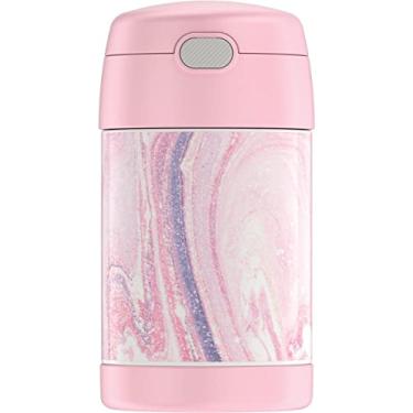 Imagem de Thermos Pote de comida de 473 ml, mármore rosa