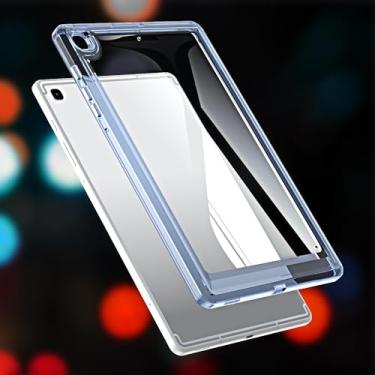 Imagem de GANGANPRO Capa fina e leve para tablet Samsung Galaxy Tab A9 2023 X110/X115 geração, capa para tablet à prova de choque com parte traseira de TPU (poliuretano termoplástico) transparente e macia de 21