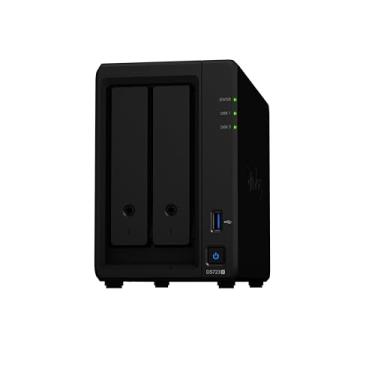 Imagem de Storage NAS Synology DS723+ (AMD Ryzen R1600 2-core 2.6 (base) / 3.1 (turbo) GHz/2 GB DDR4 ECC/2xRJ-45 1GbE/2Baias/TORRE) *SEM HDD*