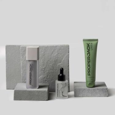 Imagem de Trio Antiacne Masculino - Kit Skincare Masculino - Proper Jack - Prevenção de Cravos e Espinhas