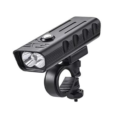 Imagem de Cabeça de ciclismo super brilhante de 6000 lm frontal recarregável por USB para caminhadas, liga de alumínio IPX5, 4 modos, indicador de energia, flash de emergência - 6000 mAh, suporte para guidão