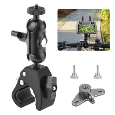 Imagem de Flymile Adaptador de suporte de bicicleta para controle DJI RC 2/RC, cabeça esférica dupla de 360°, braçadeira de suporte de guidão para DJI Mini 4 Pro/Mini 3 Pro/Air 3/Mavic 3 Pro, controle remoto