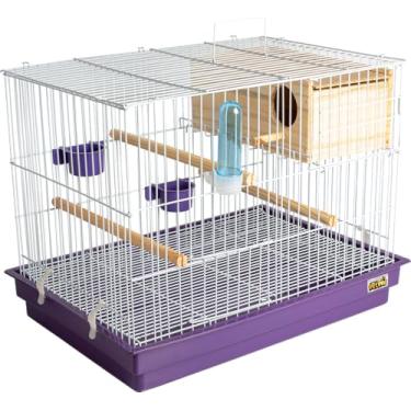 Imagem de Gaiola Criadeira Para Calopsita Completa Madeira Jel Plast Cor (Lilas)