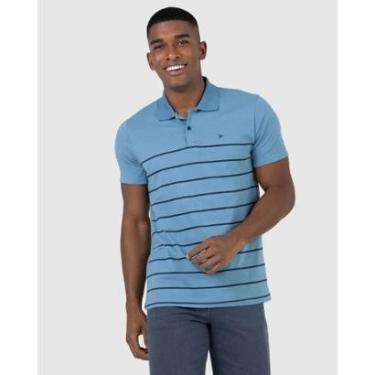 Imagem de CAMISA POLO MALWEE BÁSICA MASCULINA LISTRADA EM ALGODÃO-Masculino