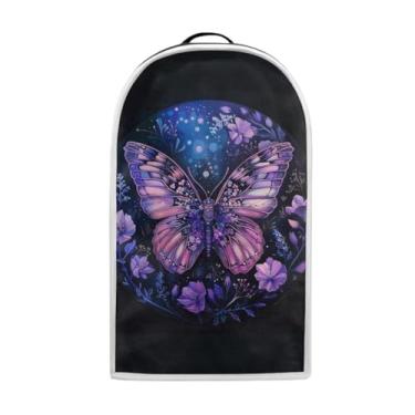 Imagem de YUVAMAGIMO Capa para liquidificador de cozinha com borboleta floral roxa capa lavável para eletrodomésticos de cozinha protetor de batedeira capa à prova de poeira