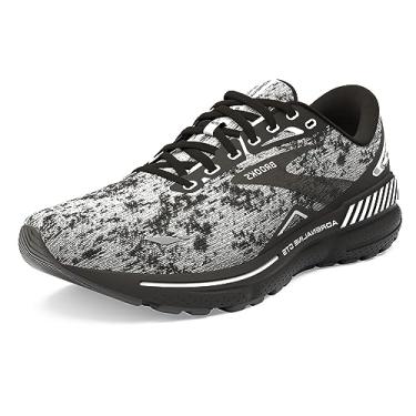 Imagem de Brooks Tênis de corrida feminino Adrenaline GTS 23 com suporte, Branco/cinza/preto, 5