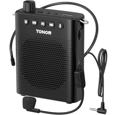 Imagem de Amplificador de voz portátil TONOR com alto-falante Bluetooth e fone de ouvido com fio, amplificador de voz mini recarregável para treinadores, professores, guias de viagem, reuniões, K10