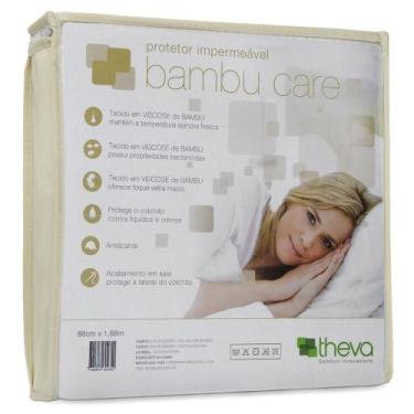 Imagem de Protetor Colchão Impermeável Bambu Care Casal Queen 158X198 Theva - Co