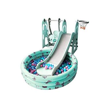 Imagem de Playground Infantil 4 em 1 com Piscina de Bolinhas Verde, Importway