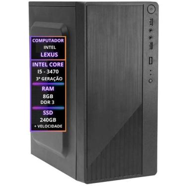 Imagem de Pc Cpu Computador Intel I5 3ª 8GB Ram HD SSD 240GB Windows - TBI