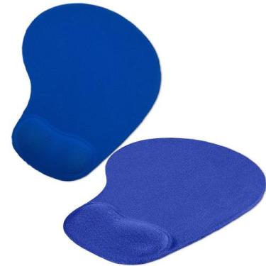Imagem de Kit 2x Mouse Pad Ergonômico com Apoio de Punho Topget Azul